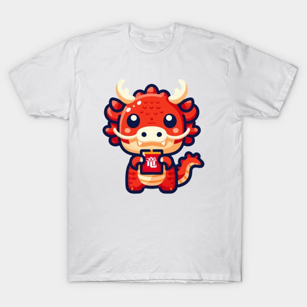 Chibi Red Dragon T-Shirt by Chibi Pops